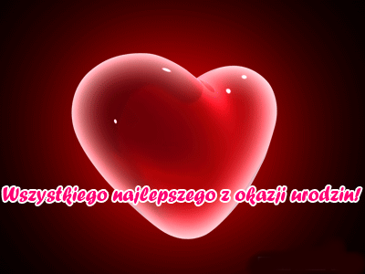 Urodzinowe serduszko wszystkiego najlepszego 